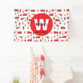 Birthday party: Red Transport Fire Truck Engine Spandoek