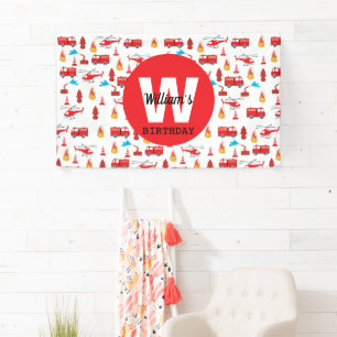 Birthday party: Red Transport Fire Truck Engine Spandoek