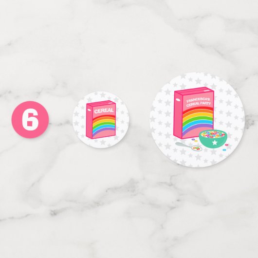 Birthday Party Regenbow Cereal Confetti (Voorkanten)
