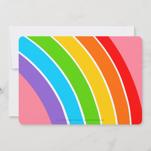 Birthday Party Regenbow Cereal Kaart (Achterkant)