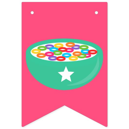 Birthday Party Regenbow Cereal Vlaggetjes (Tweede vlag)