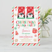 Birthday Party (Rode en gouden kerstfeest) Kaart (Staand voorkant)