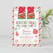 Birthday Party (Rode en gouden kerstfeest) Kaart (Staand voorkant)