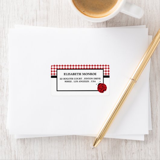 Birthday Party (Rode Ladybug) voor kinderen Etiket (Insitu)