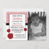 Birthday Party (Rode Ladybug) voor kinderen Kaart (Voorkant)