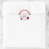 Birthday Party (Rode Ladybug) voor kinderen Ronde Sticker (Tas)