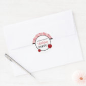 Birthday Party (Rode Ladybug) voor kinderen Ronde Sticker (Envelop)