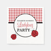 Birthday Party (Rode Ladybug) voor kinderen Servetten (Voorkant)