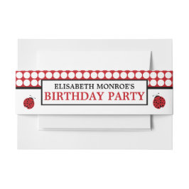 Birthday Party (Rode Ladybug) voor kinderen Uitnodigingen Wikkel