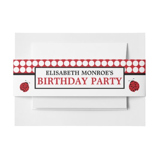 Birthday Party (Rode Ladybug) voor kinderen Uitnodigingen Wikkel (Voorkant Voorbeeld)