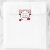 Birthday Party (Rode Ladybug) voor kinderen Vierkante Sticker (Tas)