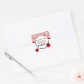Birthday Party (Rode Ladybug) voor kinderen Vierkante Sticker (Envelop)