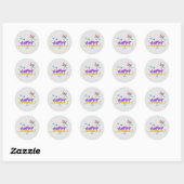 Birthday Party Ronde Sticker (Vel)