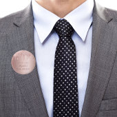 Birthday party roos gold glitter drift name ronde button 3,2 cm