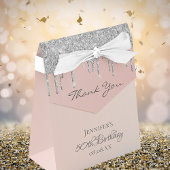 Birthday Party roos gold glitter Silver Hartelijk Bedankdoosjes