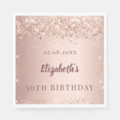 Birthday party rose gold confetti pink luncheon servet (Voorkant)