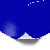 Birthday party royal blue druppelt foto naam perfect poster (Hoek)