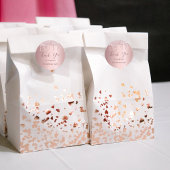 Birthday Party roze dusty roos glitter Dank u wel Ronde Sticker