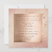 Birthday Party roze glam powder Gold Blush Kaart (Voorkant)