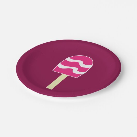 Birthday Party (roze ijsbreker) Papieren Bordje (Gekanteld)