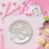 Birthday Party - Roze Papieren Bordje (Feest)