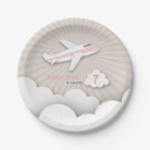 Birthday Party - Roze Papieren Bordje (Voorkant)