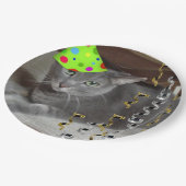 Birthday Party Russian Blue Cat Papieren Bordje (Gekanteld)