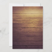 Birthday Party Rustic Wood Mason Jar String Lights Kaart (Achterkant)