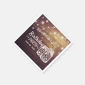 Birthday Party Rustic Wood Mason Jar String Lights Servet (Hoek)