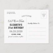 Birthday Party Save the Date Summer Beach Starfish Uitnodiging Briefkaart (Achterkant)