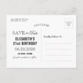 Birthday Party Save the Date Summer Beach Starfish Uitnodiging Briefkaart (Achterkant)