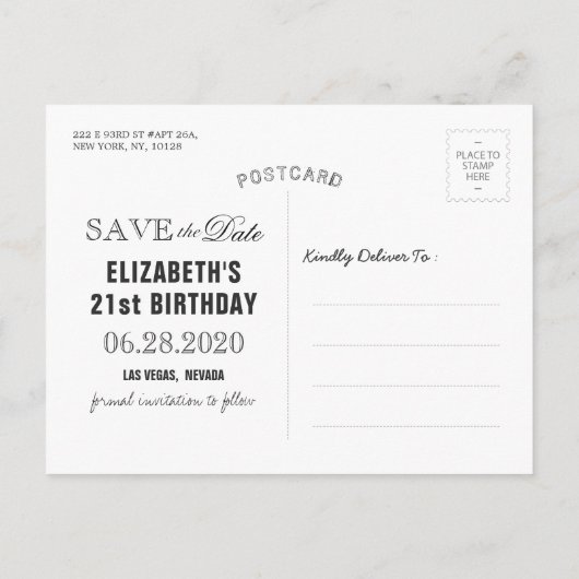 Birthday Party Save the Date Wood Mason Jar Lights Uitnodiging Briefkaart (Achterkant)