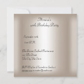 Birthday Party Sepia Black Blauwgroen Art Deco Kaart (Achterkant)