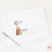 Birthday Party Sharks Pet Gift Label Sticker (Envelop)