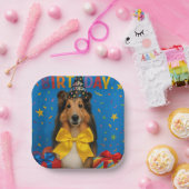Birthday Party Sheltie Papieren Bordje (Feest)