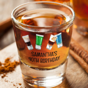 Birthday Party Shot Drink Alcohol - Gepersonalisee Shot Glas