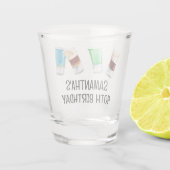 Birthday Party Shot Drink Alcohol - Gepersonalisee Shot Glas (Achterkant)