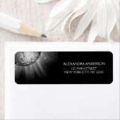 Birthday Party Silver Sparkle Disco Ball Etiket (Insitu)