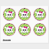 Birthday Party Skull Cupcake Stickers (Vel)