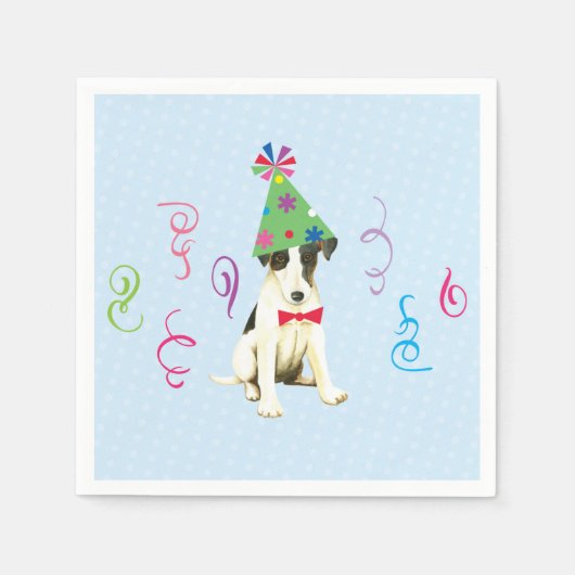 Birthday Party Smooth Fox Terrier Servet (Voorkant)