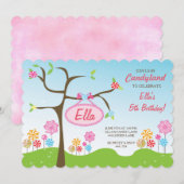 Birthday party snoep Land Sweet Shop Kaart (Voorkant / Achterkant)