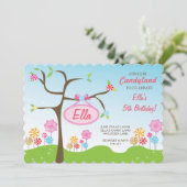 Birthday party snoep Land Sweet Shop Kaart (Staand voorkant)