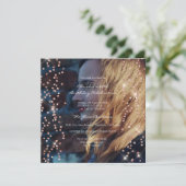 Birthday Party Spark Foto Paarse Confetti Spark Kaart (Staand voorkant)