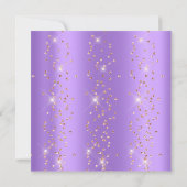 Birthday Party Spark Foto Paarse Confetti Spark Kaart (Achterkant)