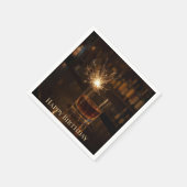 Birthday Party Sparkler In a Glass Of Whiskey Servet (Hoek)