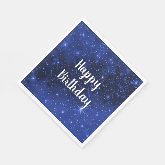 Birthday Party Star Galaxy on Blue Servet (Hoek)