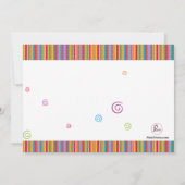 Birthday Party Stripes Kaart (Achterkant)