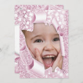 Birthday Party Sweet 5th 5th 10th 15th Glitter Kaart (Voorkant / Achterkant)