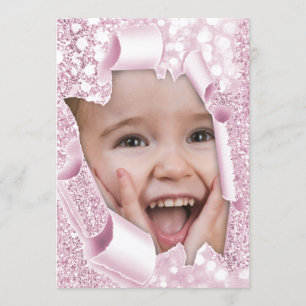 Birthday Party Sweet 5th 5th 10th 15th Glitter Kaart