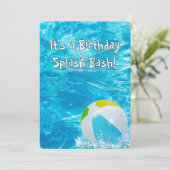 Birthday Party Swimming Pool Kaart (Staand voorkant)